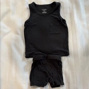 EXCELLENT CONDITION black Tank Top and Shorts Set